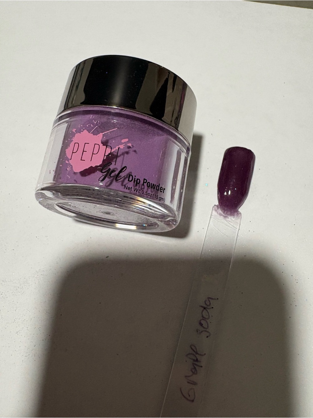 Peppi Gel Grape Soda purple temperature changing dip nail powder